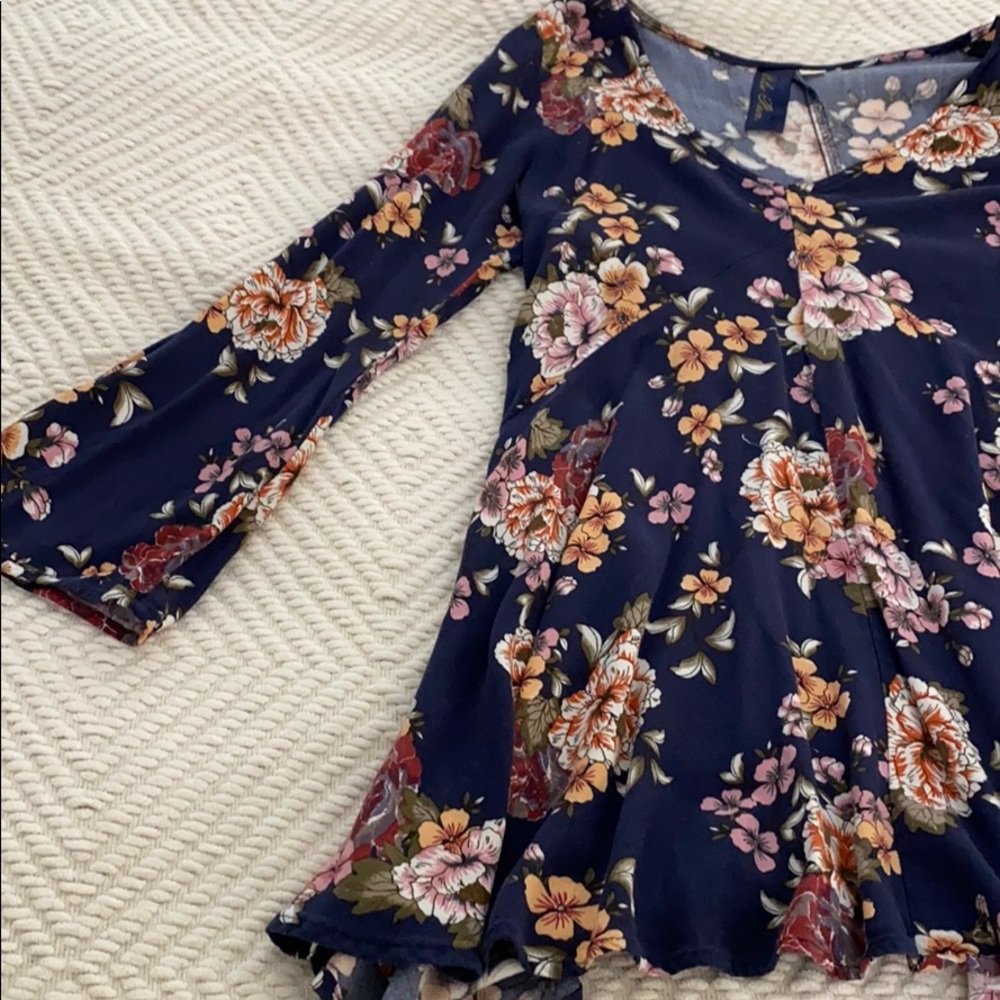 Francescas: Navy & floral tunic